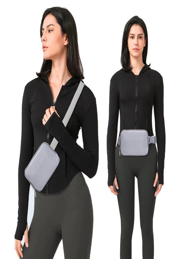 WITROMAN Belt bag Fanny pack crossbody bags for women Everywhere belt bag, Grey, 8.27 inches x 1.57 inches x 6.3 inches, Belt Bag for Women - Image 3